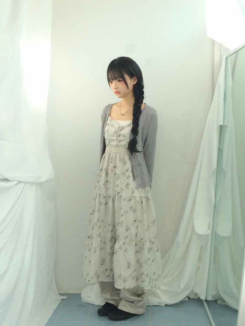 Semi-balloon pocket cotton pants