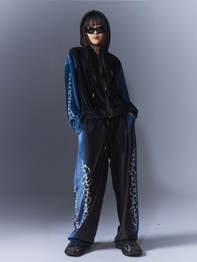 Tribal Velvet Hood(BK)