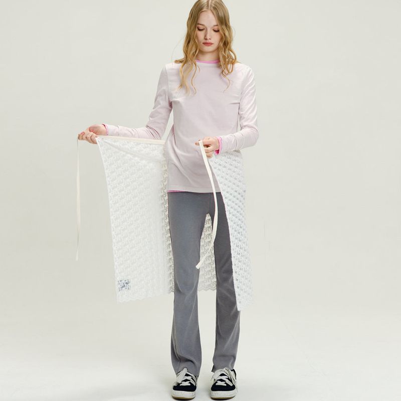 Ribon Lace Wrap White