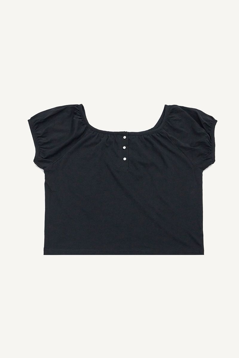 Shirred puff T-shirt