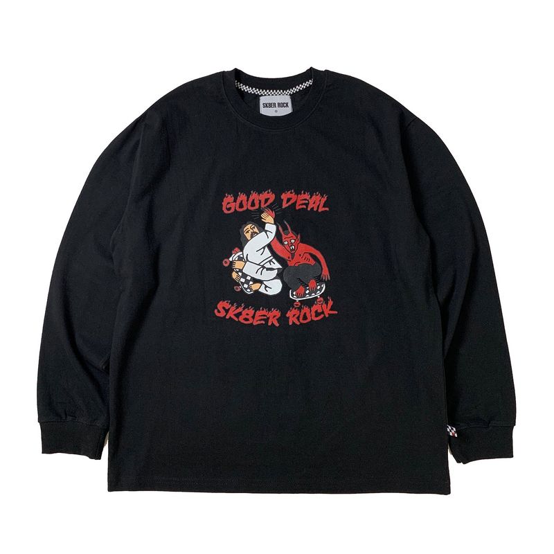 SK8ER ROCK(スケーターロック)の「GOOD DEAL LONG SLEEVE T-SHIRT BLACK(Tops)」