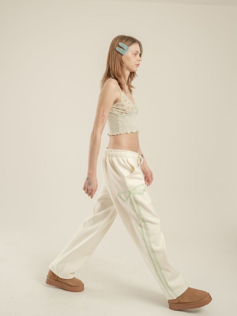 sweatsweet（スウェットスイート）の「[FW ver] SWEET RIBBON SWEAT PANTS - CREAM/MINT（Pants）」