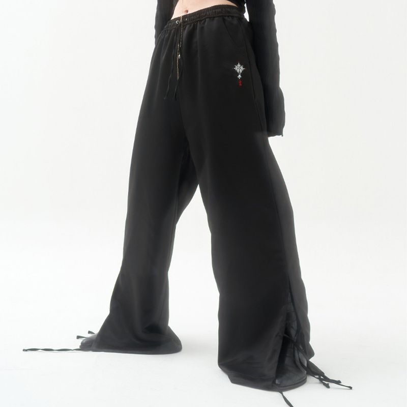 Roseapple（ローズアップル）の「211-RIBBON SLIT SATIN PANTS（Pants）」