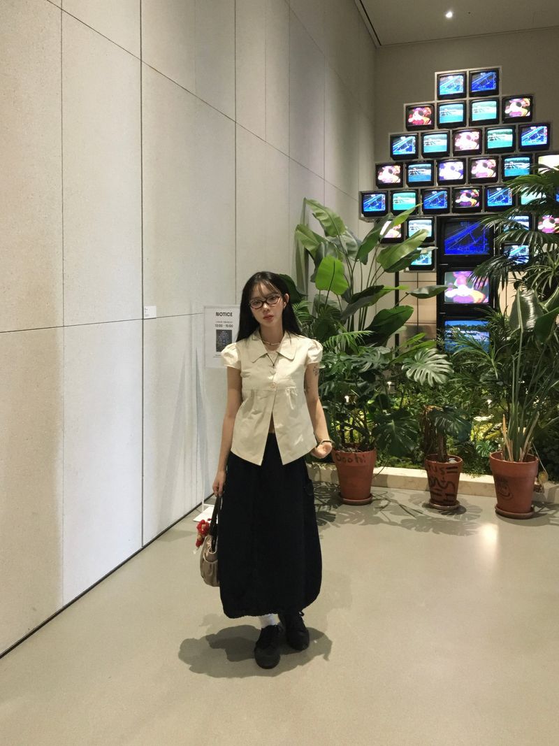 Eddie Collar Short Sleeve Blouse (2c)