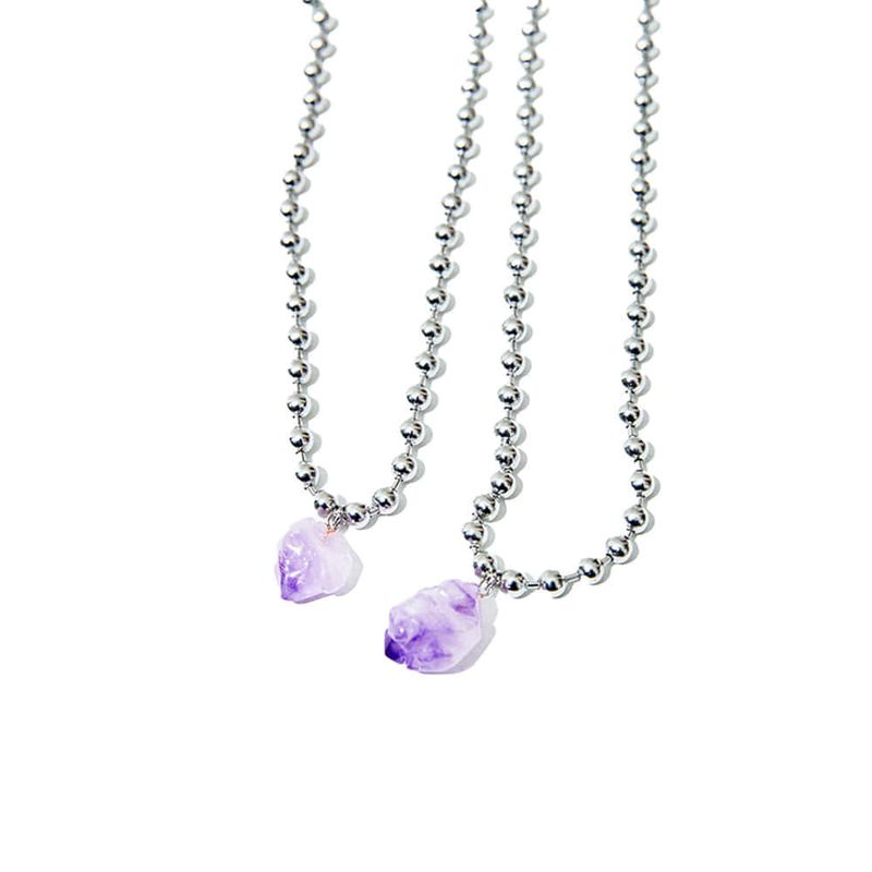 Natural Amethyst Necklace(handmade)