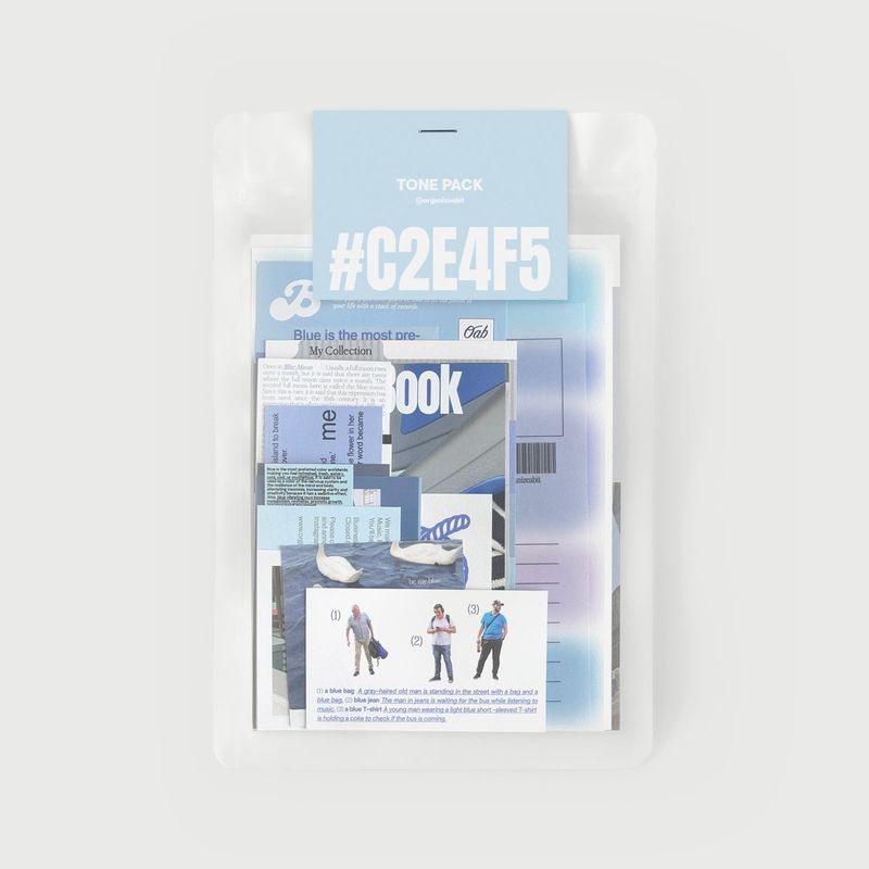 Organize a bit（オーガイナズ ア ビット）の「オーブトーンパックブルー (スクラップステッカーセット)（スマホグッズ/小物）」