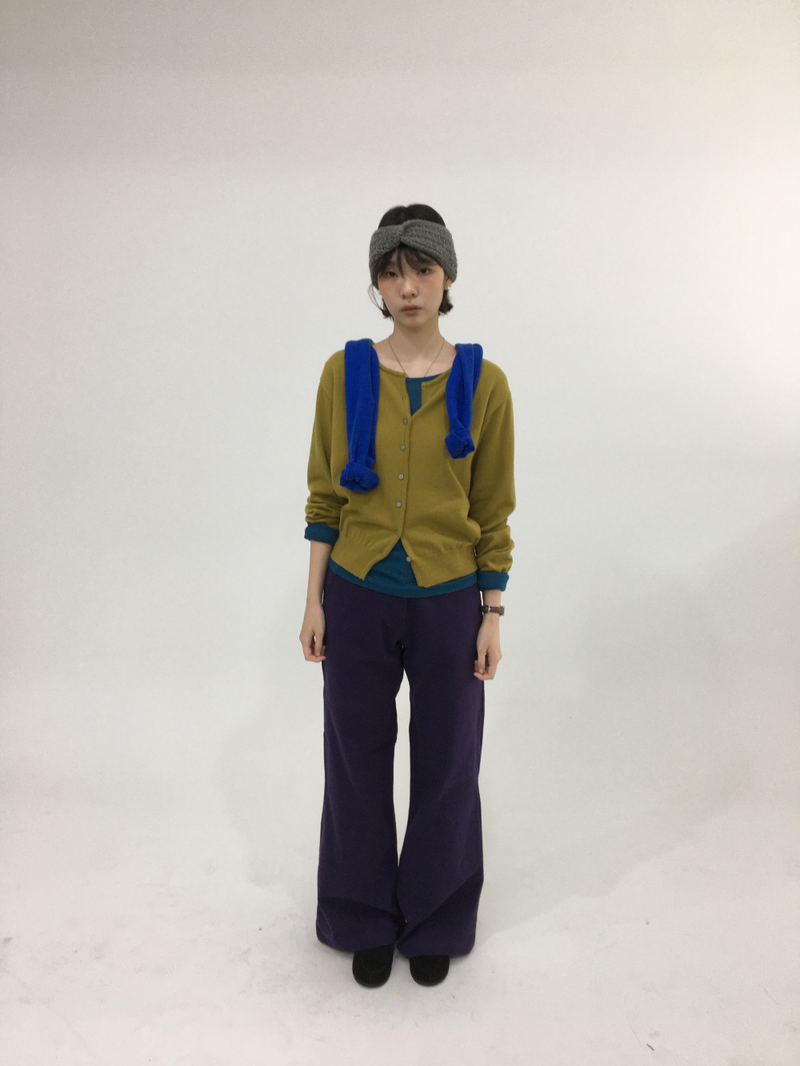 Tri-semi bootcut pants (3color)