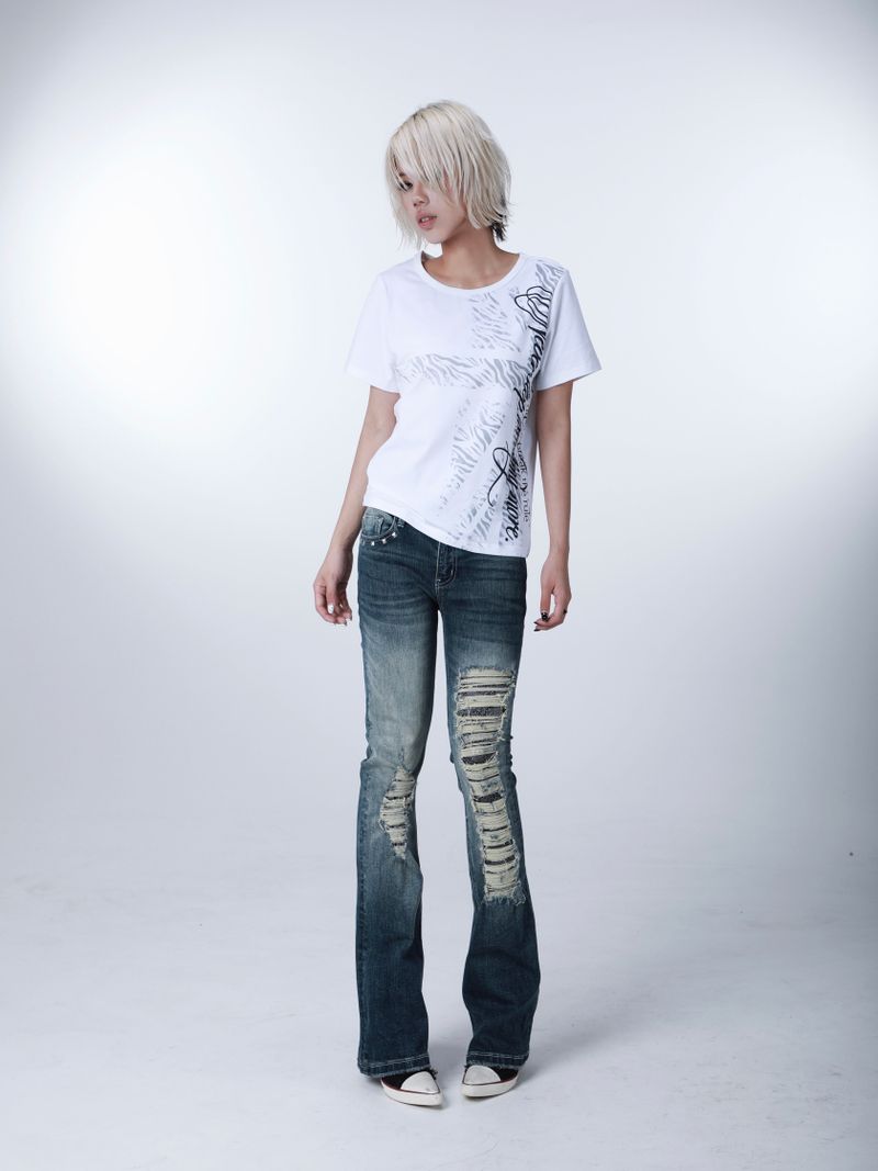 SEXXDEVIL“DESIRE” Union Jack Print T-shirt