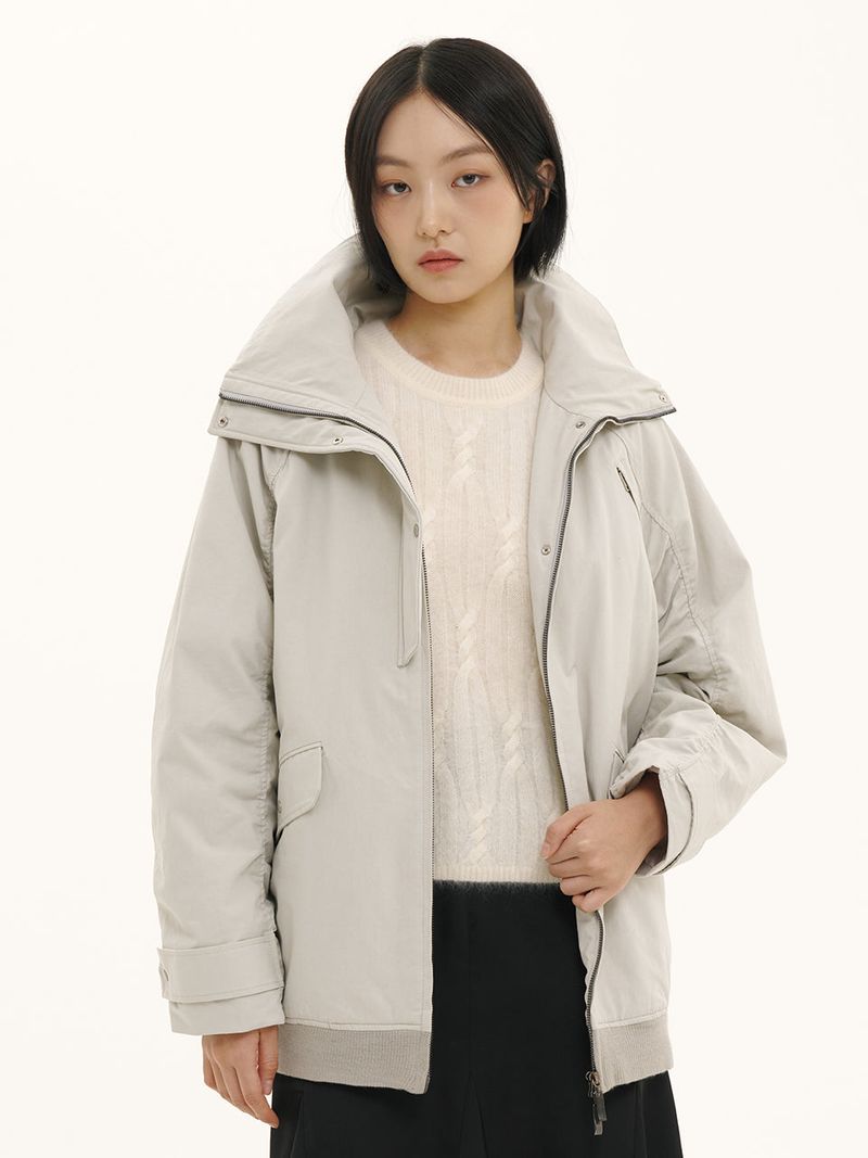 LETOILE（レトワール）の「RIBET LIGHT GREY COLLAR JUMPER（Jackets/Outerwear）」