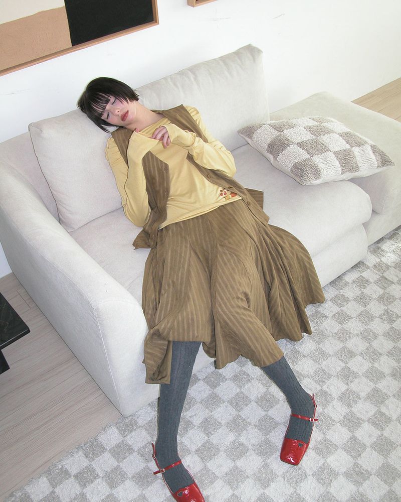 SEASEE（シーシー）の「ソフィアスカート, グレー（スカート）」