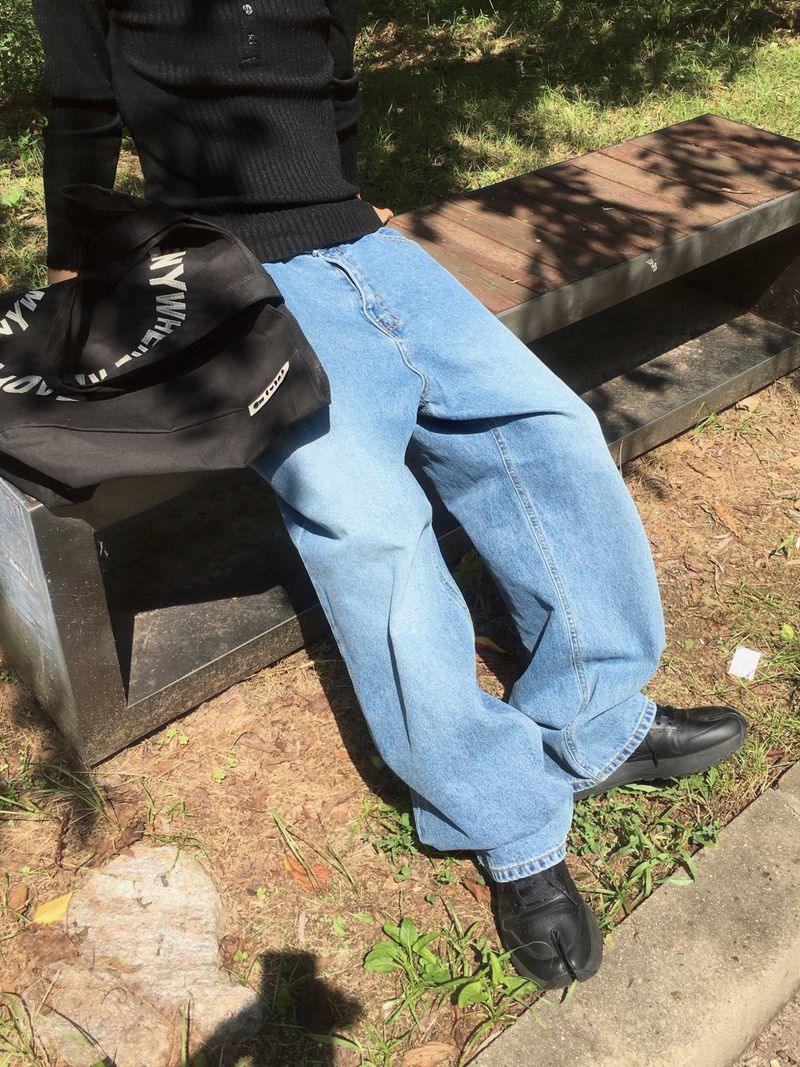 スノー ウォッシュド ワイド デニムパンツ 4C
