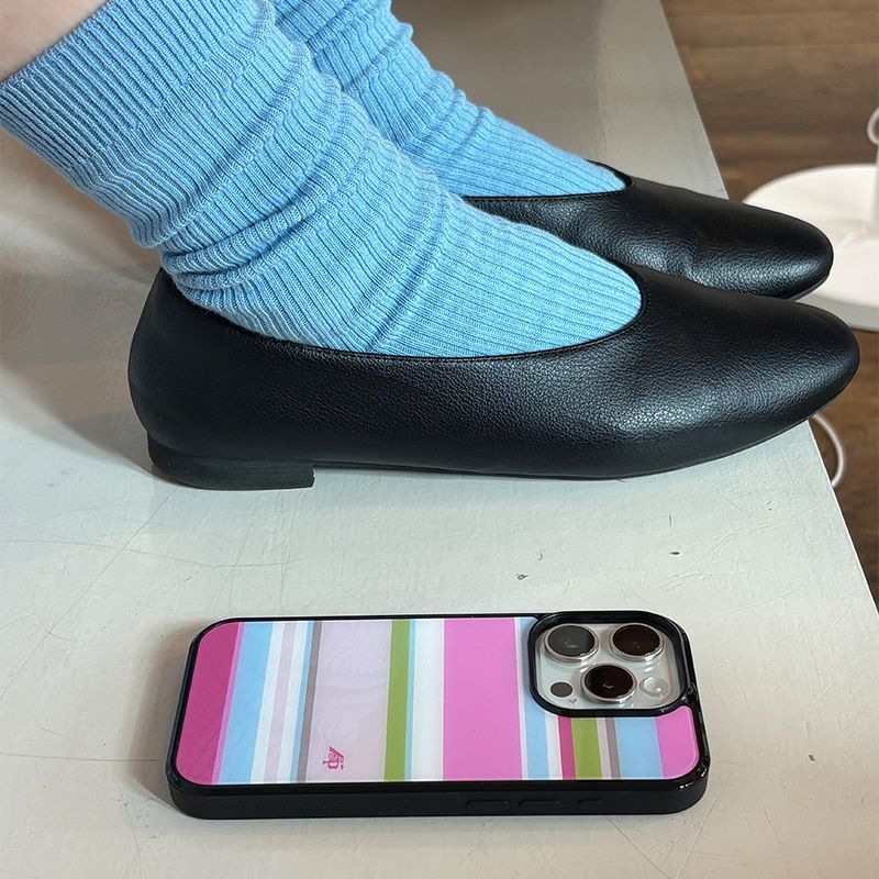 bipi（ビピ）の「ピンク ポップ ガラス ケース（スマホグッズ/小物）」