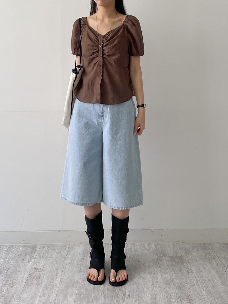 775 Bermuda Wide Denim Pants
