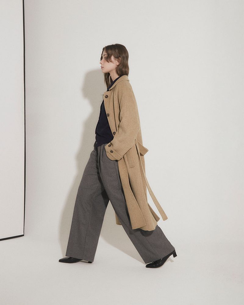 WOOL BALMACAAN COAT [BROWN]