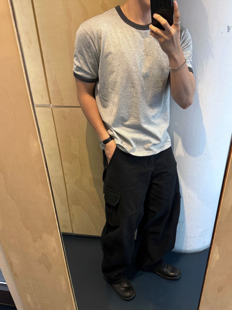 Regular washed ringer short-sleeve t-Shirt