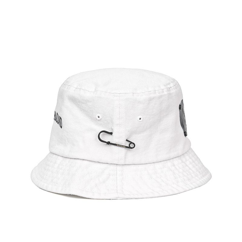 BBD Trapped Smile Denim Bucket Hat (White)