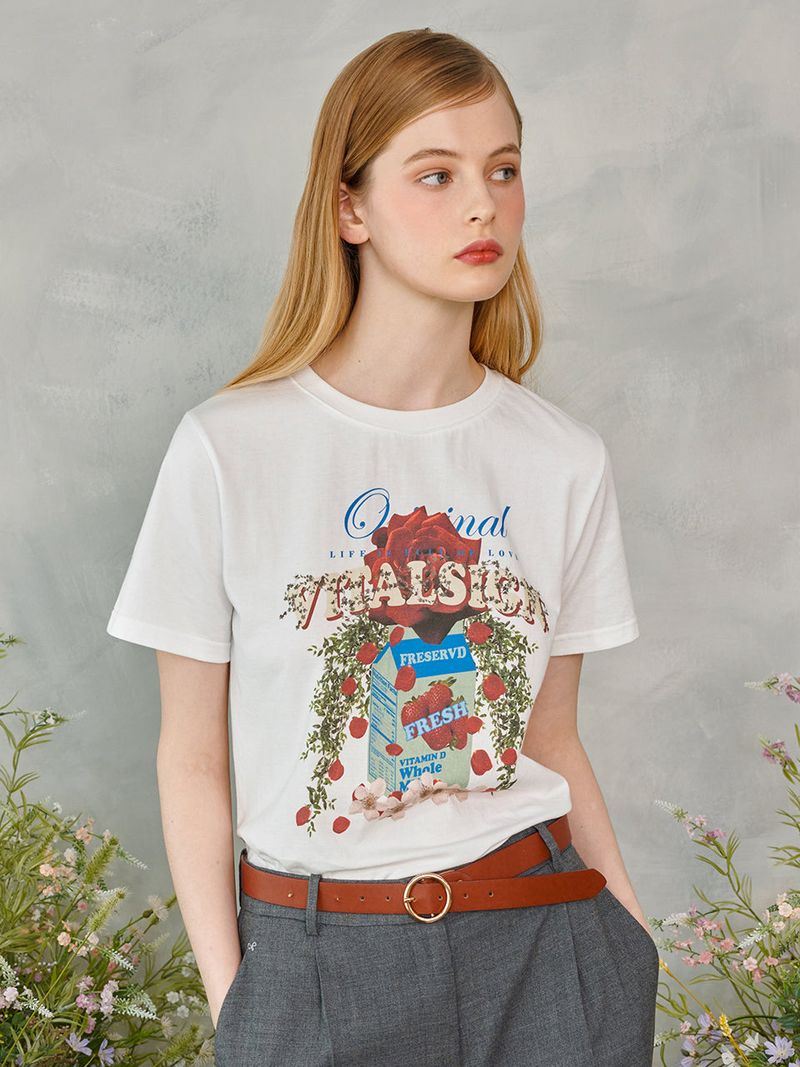 VITALSIGN(バイタルサイン)の「Rose Garden T-Shirt (Ivory)(Tops)」