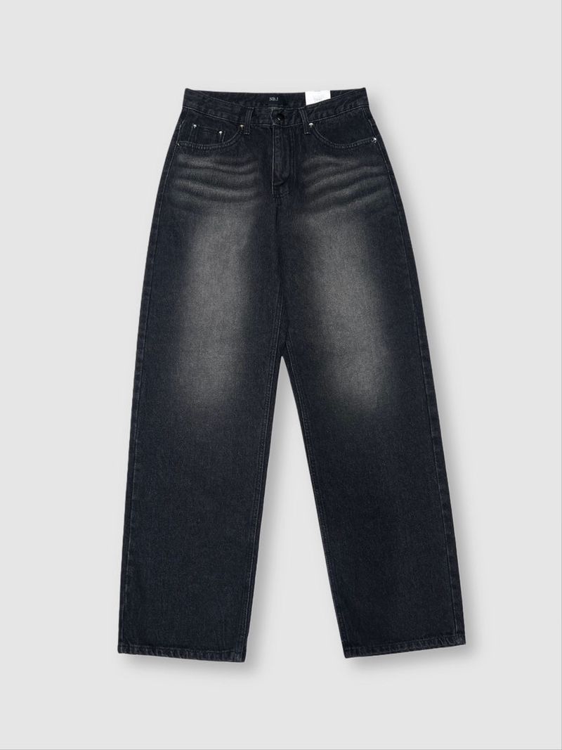 Spoken Wide Black Denim Pants (S, M, L, XL, 2XL)