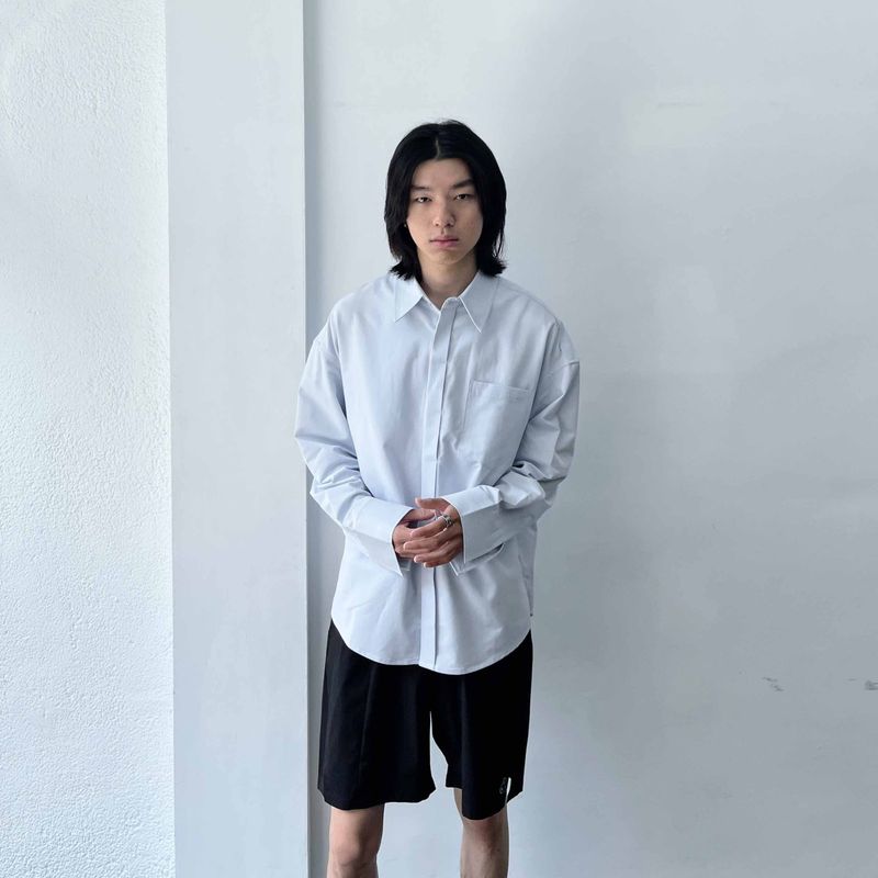 Sharp Silhouette Long-Sleeve Shirt