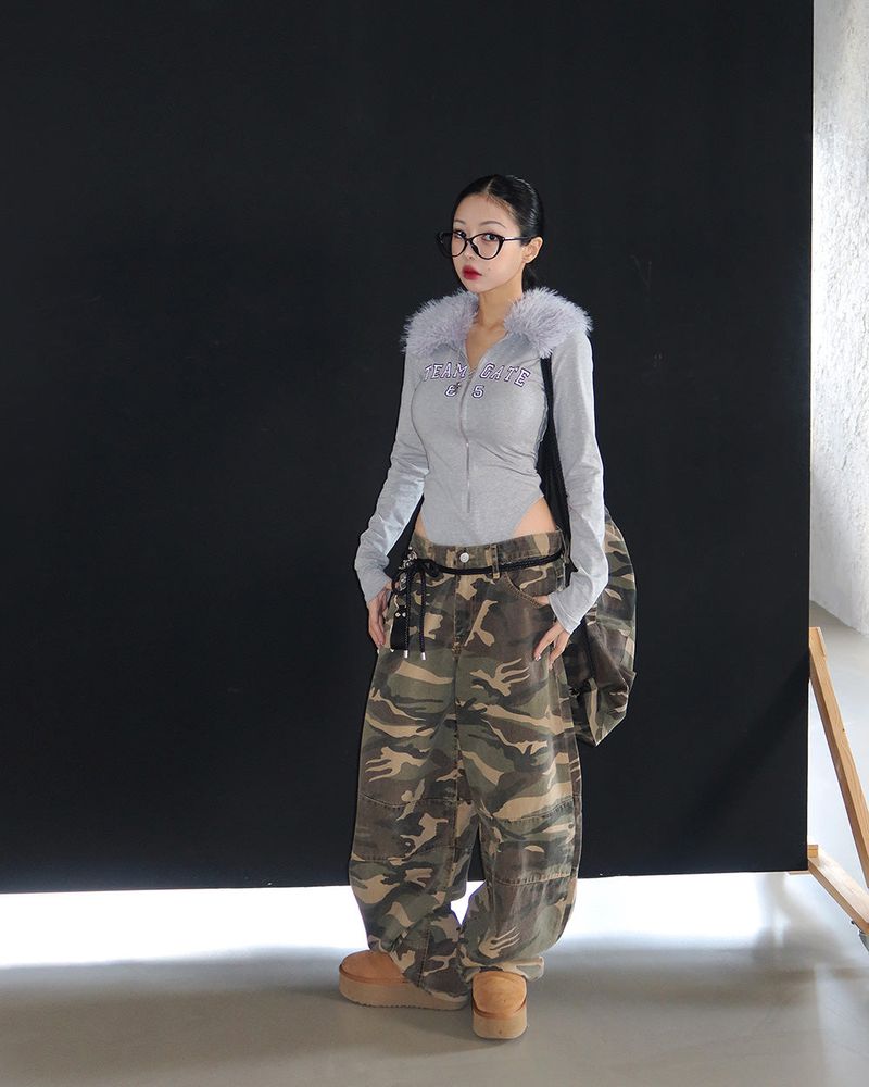 [UNISEX] Camo Military Rope Cargo Backpack