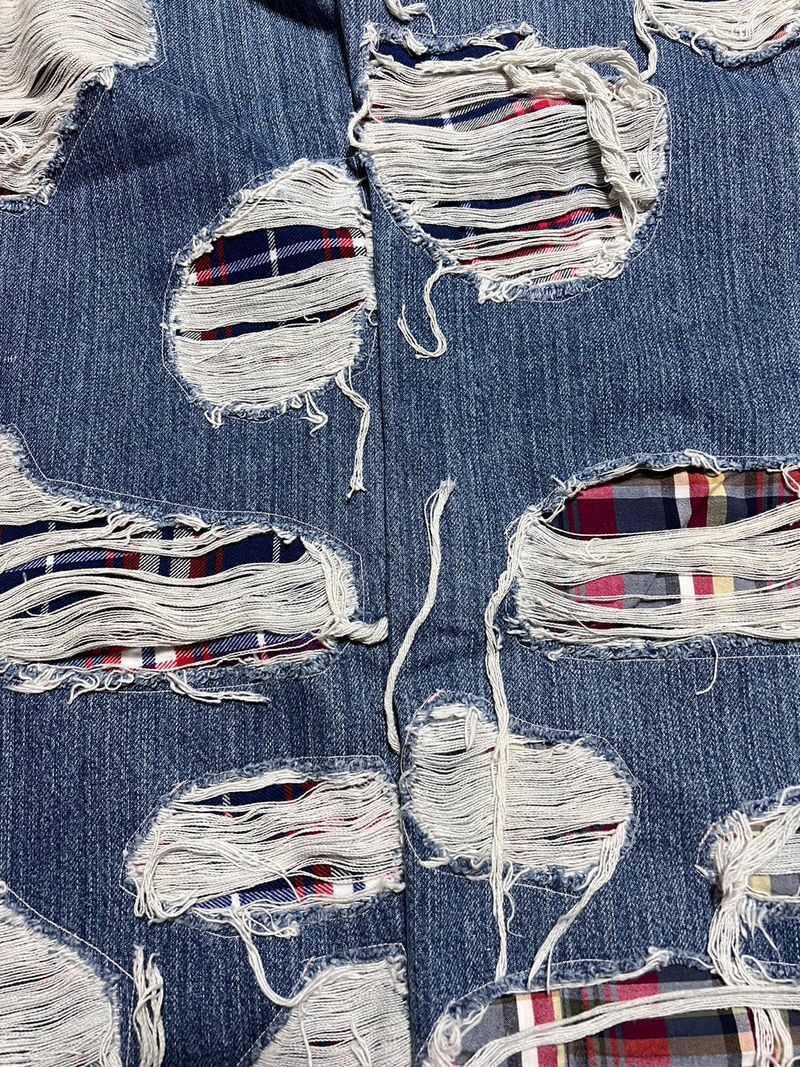PLAID FLOWER DENIM