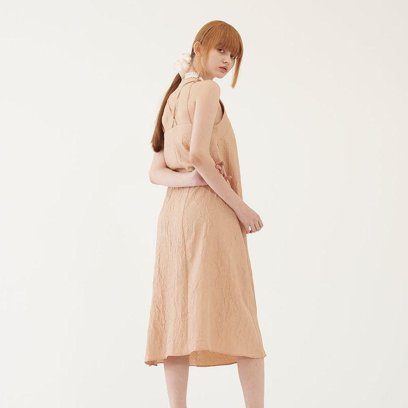 TMO BY 13MONTH(ティーエムオーバイサーティーンマンス)の「CASUAL SLEEVELESS DRESS (PEACH)(Dresses)」