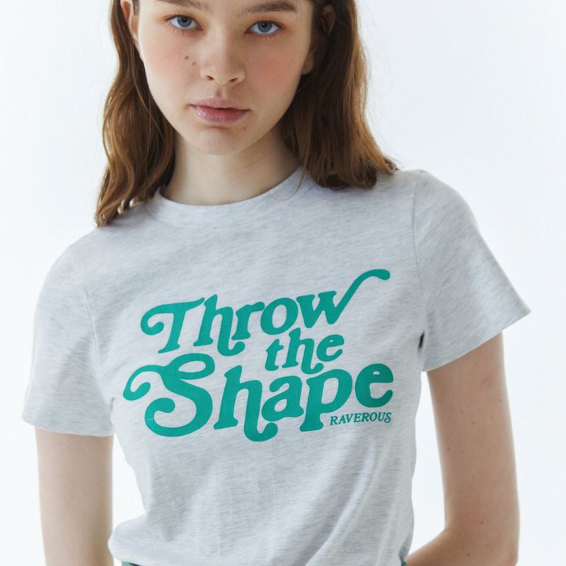 Shape Logo Slim Span T-Shirt Melange Gray