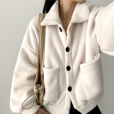 Mori soft fleece pocket jacket