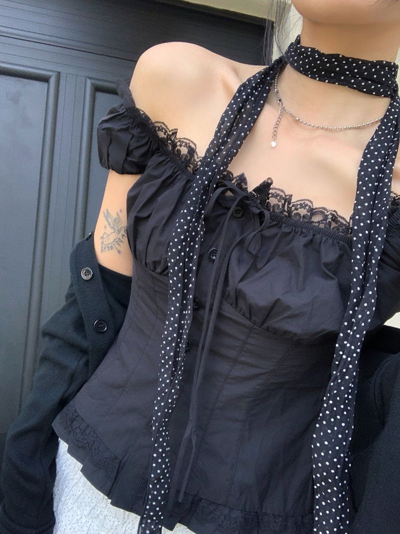 Dot Sheer Long Scarf
