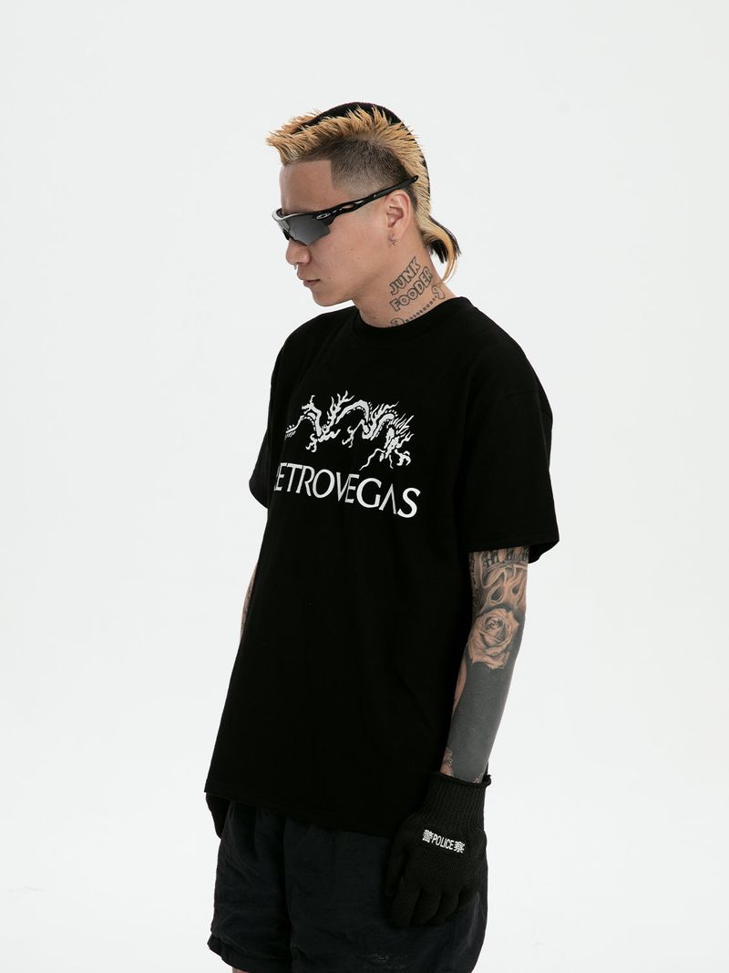 RTVG(RETROVEGAS) Bone dragon spoof t-shirt