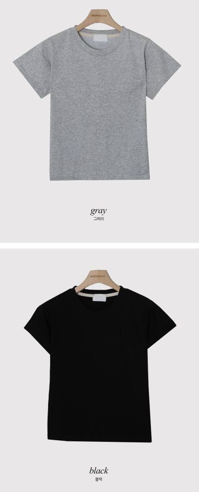 Basic Round Short Sleeve T-shirt (5color)