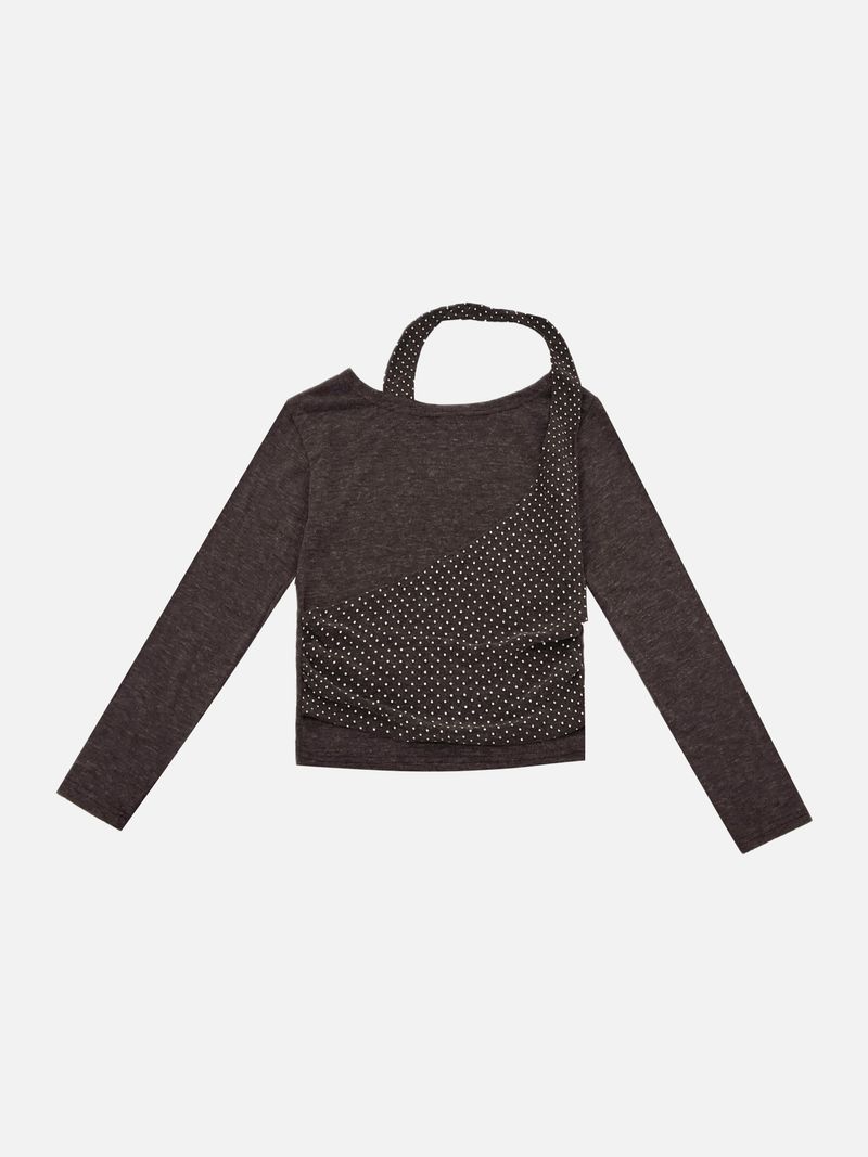 Kobe Dot Halter Neck Layered Tee (3c)