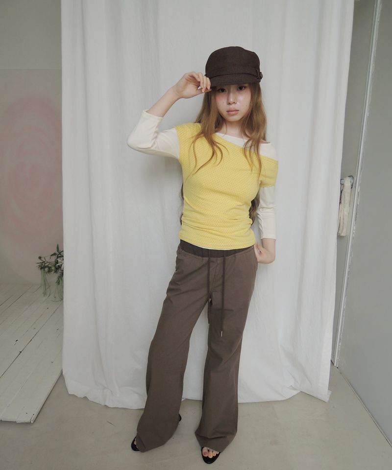 SLOUCH BANDING FLARE PANTS