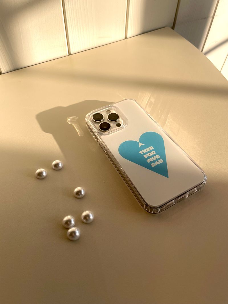 Blue Heart Jell Hard Case / TREEFORFIVE345