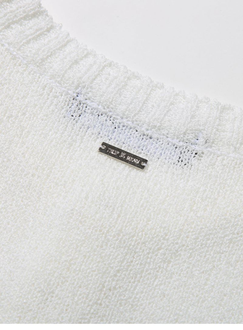Cloud Summer Henley Neck Knit_Black