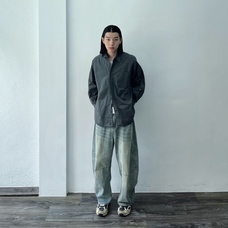 Snap Detail Utility Shirt