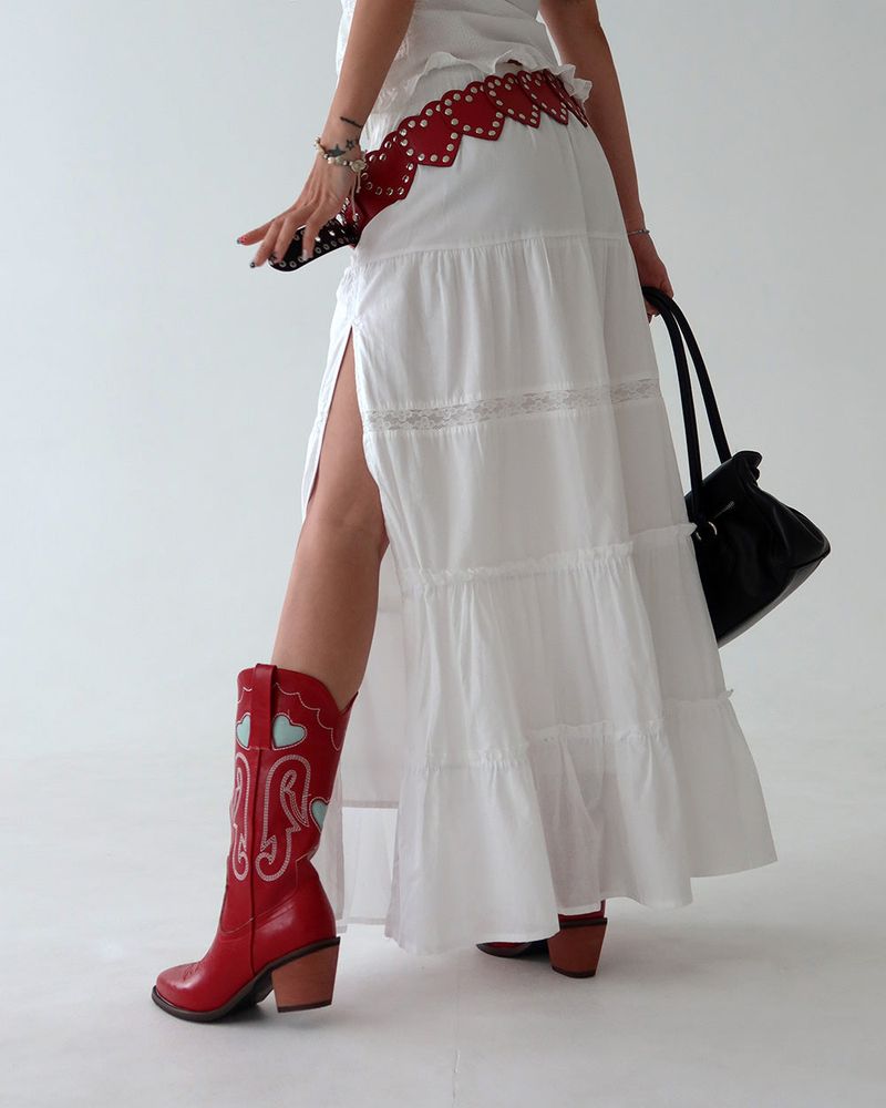 1:1 Custom Order Red Heart Western Boots