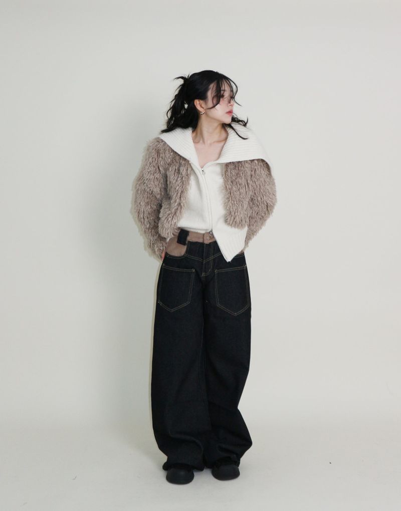 Angel Hairri Fur Bolero Short Jacket (Semi Cropped Jacket)