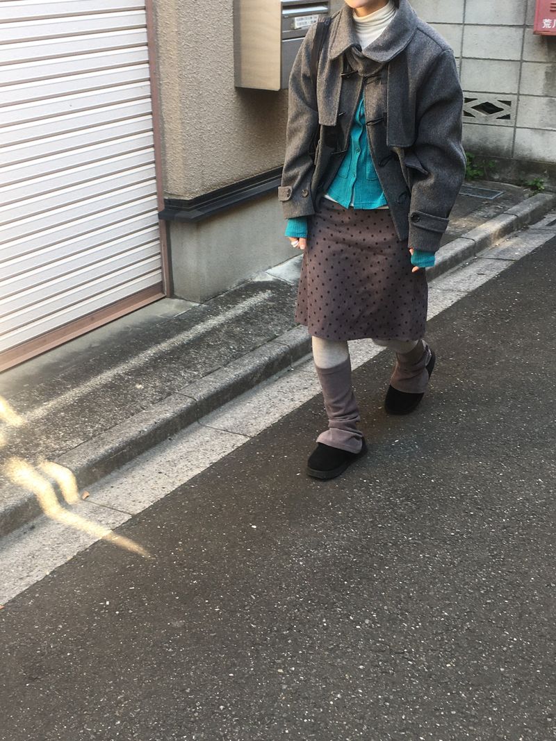 dot corduroy skirt