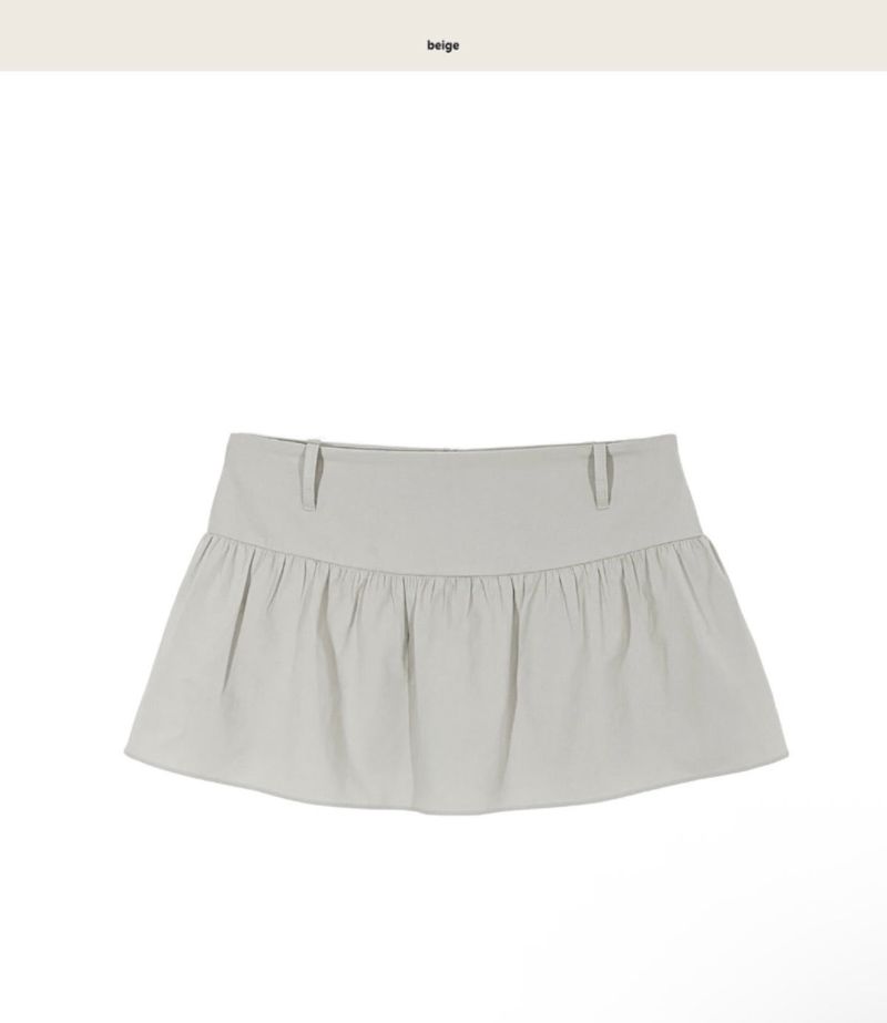 pumpkin cotton shirring mini sk