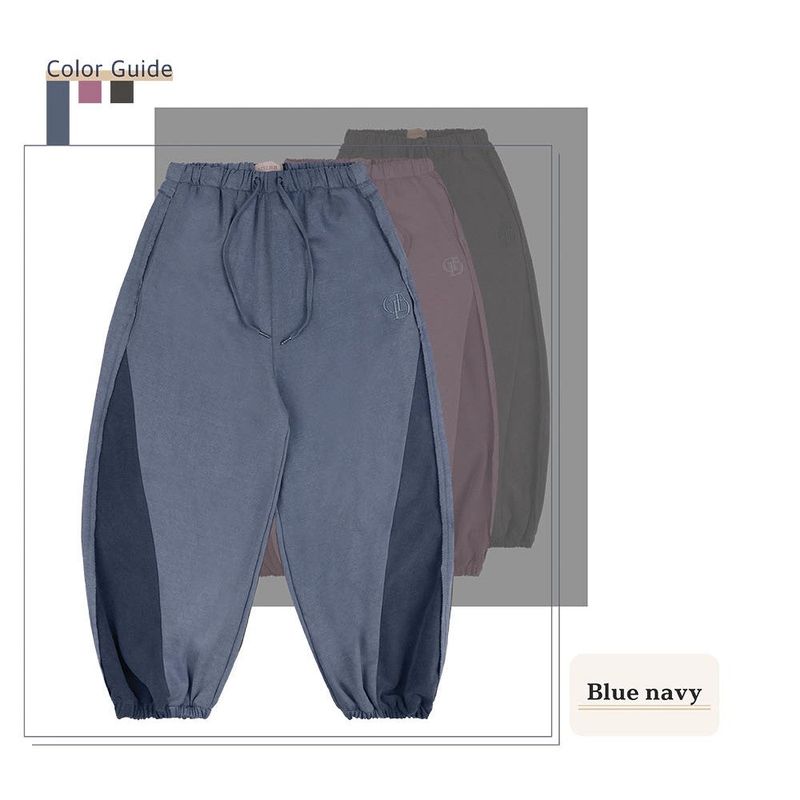 PIGMENT CUTTED BALLOON SWEATPANTS_BLUE NAVY