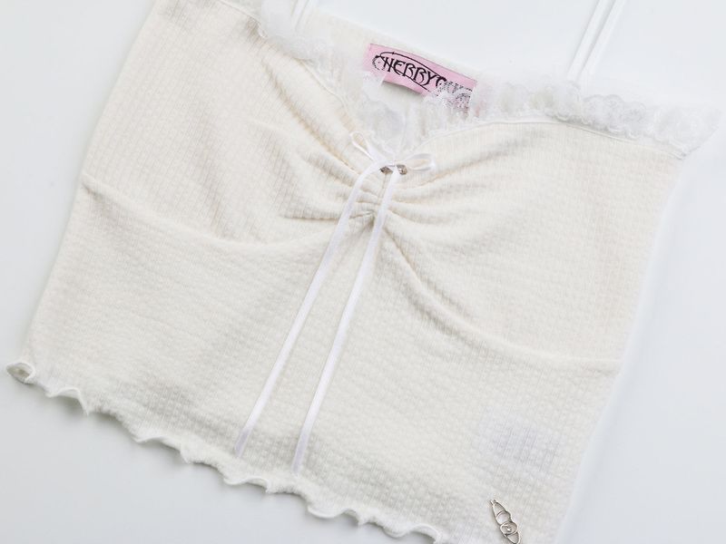 lace top warmer set - ivory
