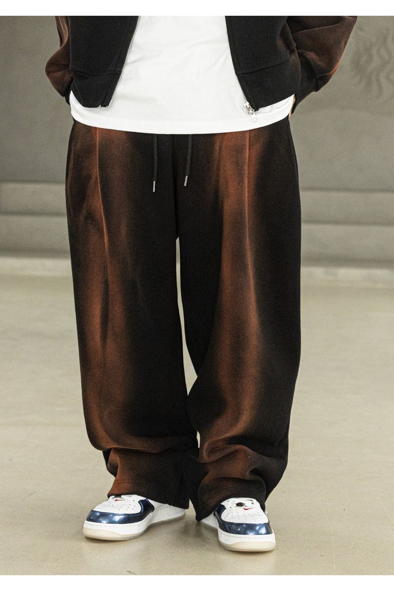 WASHED FOUR TUCK PLEATS BALLOON TRAINING PANTS MSFTP002-BK