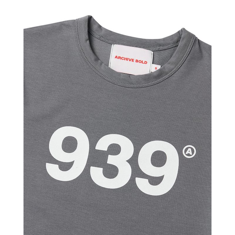 939 LOGO CROP TOP (GRAY)
