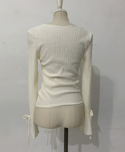 Miina Shirring Ribbon Blouse