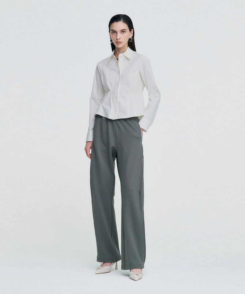Logo Tape Track Pants _ GREY