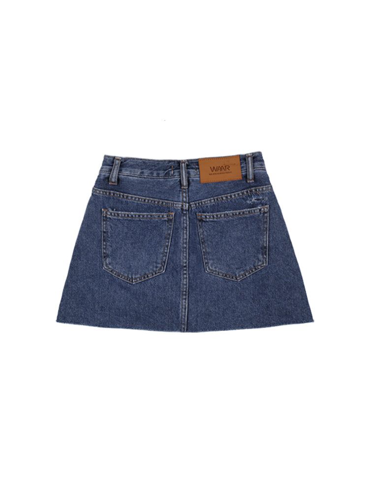 W65 DENIM SKIRT PANTS_MEDIUM BLUE