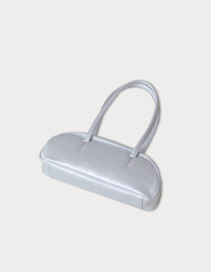 demi baguette bag - silver