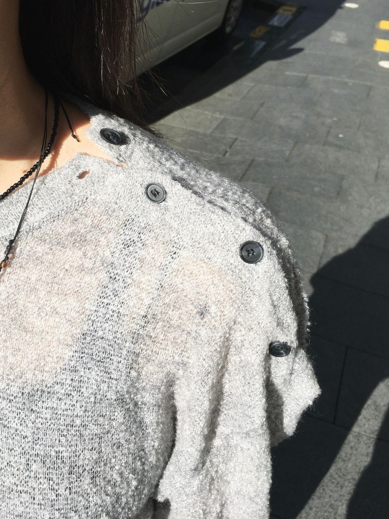 Shawl Button Mood Knit (3c)