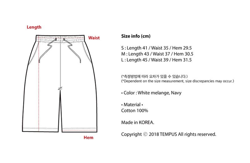 TEMPUS EASY HALF PANTS [WHITE MELANGE]